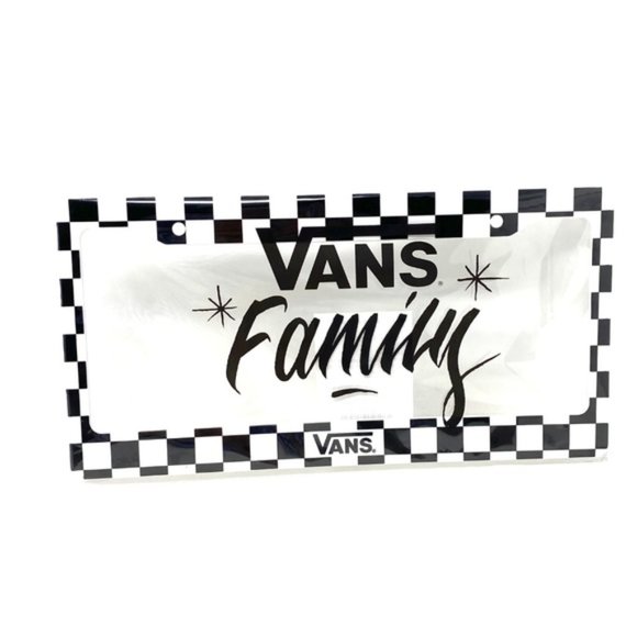 Vans Other - VANS License Plate Cover Frame Family Exclusive Black White Check VN000DNSN0A1